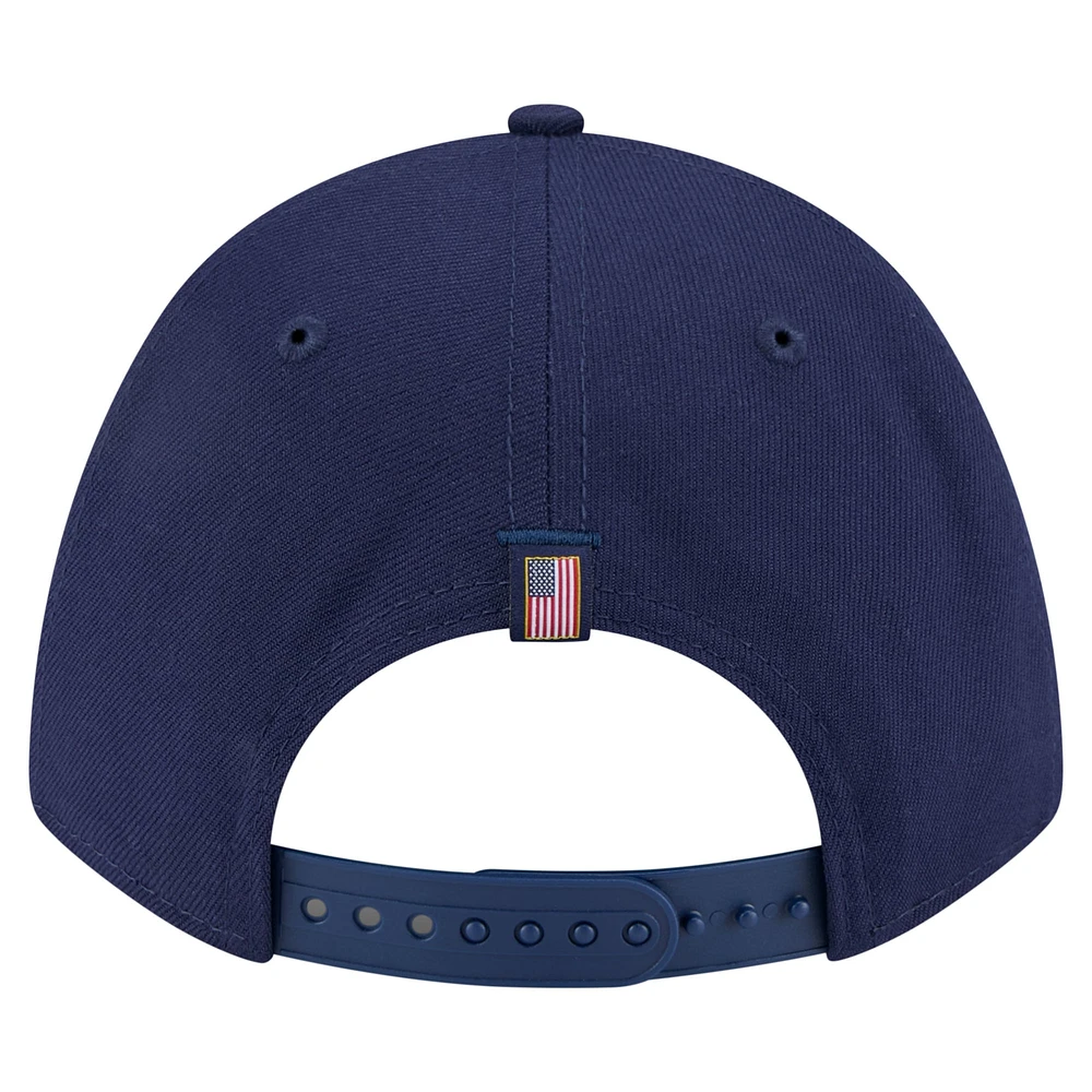 Men's New Era Navy Milwaukee Brewers American Flag 9FORTY M-Crown A-Frame Adjustable Hat