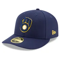 Men's New Era Navy Milwaukee Brewers Home Authentic Collection On-Field  59FIFTY Fitted Hat