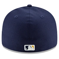 Casquette ajustée 59FIFTY On-Field Low Profile pour homme, bleu marine, Milwaukee Brewers New Era