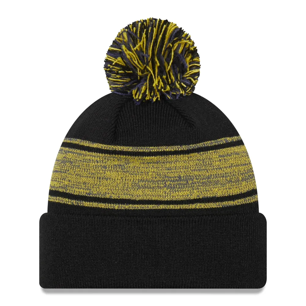 Bonnet en tricot avec pompon pour homme Milwaukee Brewers New Era bleu marine