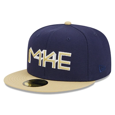 Casquette ajustée New Era Milwaukee Brewers Cooperstown Collection Retro City 59FIFTY pour hommes