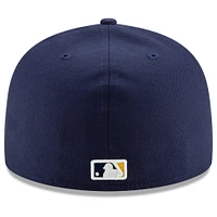 Casquette ajustée New Era Milwaukee Brewers Home Authentic Collection On-Field 59FIFTY pour homme, bleu marine