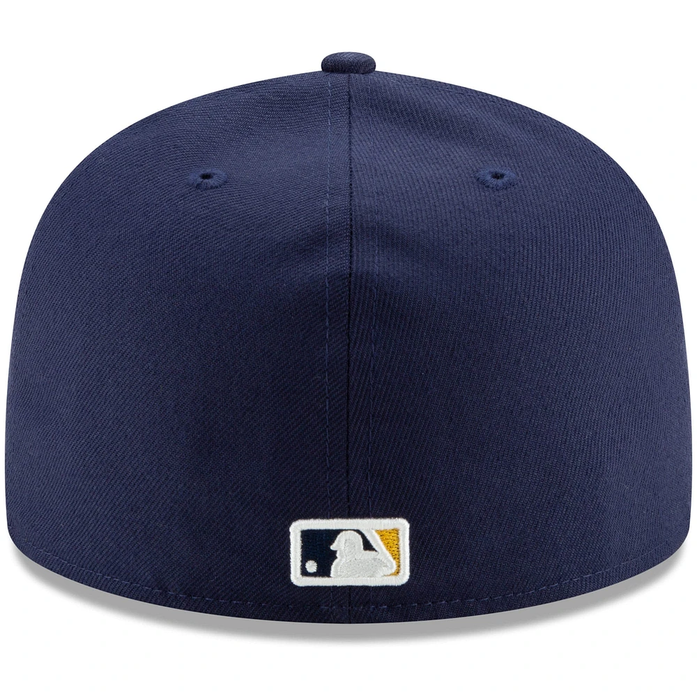 Men's New Era Navy Milwaukee Brewers Home Authentic Collection On-Field - 59FIFTY Fitted Hat