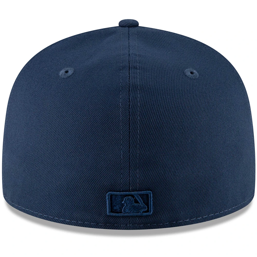 New Era Navy Milwaukee Brewers Oceanside Tonal - Casquette ajustée 59FIFTY