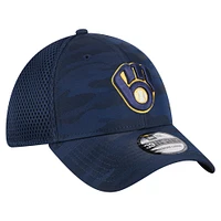 Men's New Era Navy Milwaukee Brewers Subtle Camo 39THIRTY Flex Hat