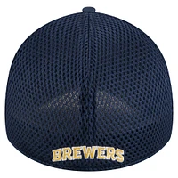 Men's New Era Navy Milwaukee Brewers Subtle Camo 39THIRTY Flex Hat