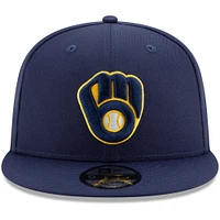 Men's New Era Navy Milwaukee Brewers Team Color 9FIFTY Adjustable Hat