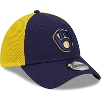 Men's New Era Navy Milwaukee Brewers Team Neo 39THIRTY Flex Hat