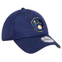 Casquette Flex 39THIRTY Tech des Milwaukee Brewers New Era pour hommes, bleu marine