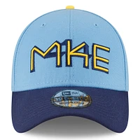 Casquette Flex New Era Milwaukee Brewers 2022 City Connect 39THIRTY bleu poudré pour homme