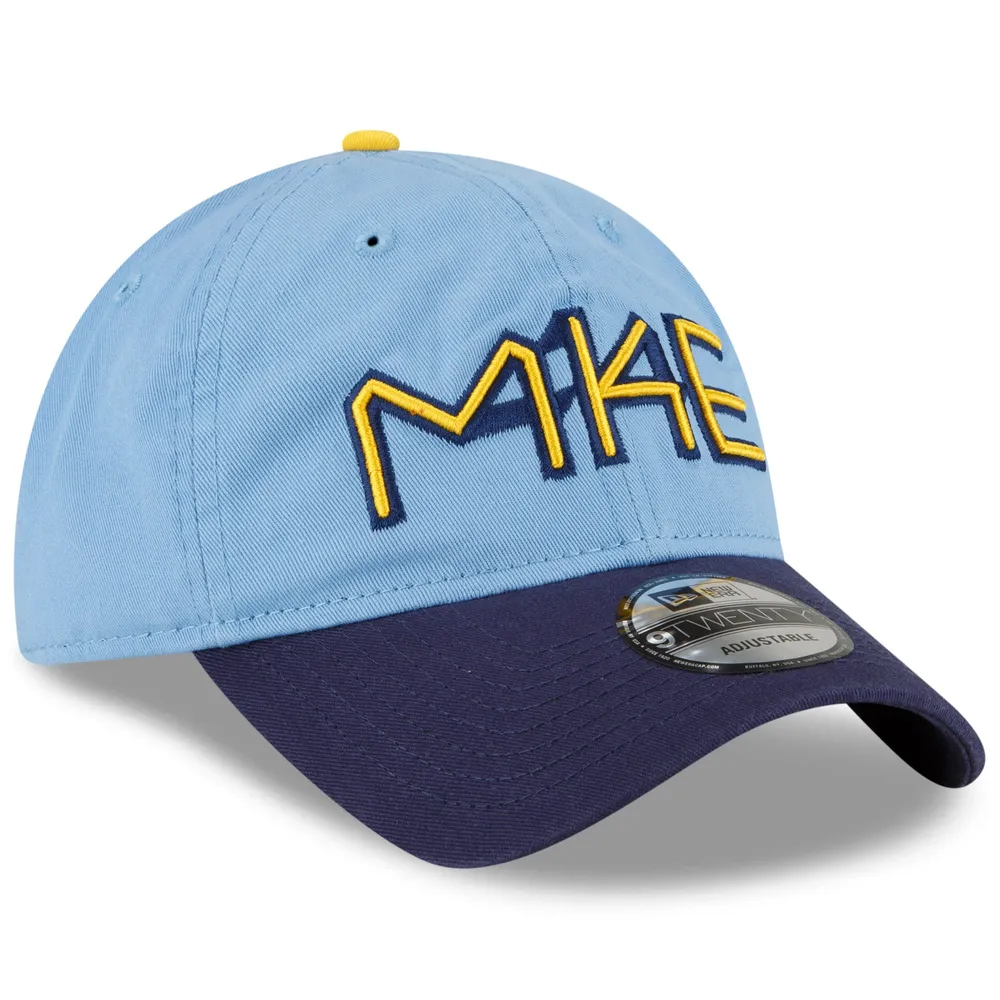 Casquette réglable New Era Milwaukee Brewers 2022 City Connect 9TWENTY bleu poudré pour homme