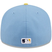 Casquette ajustée New Era Milwaukee Brewers 2022 City Connect Low Profile 59FIFTY bleu poudre pour homme