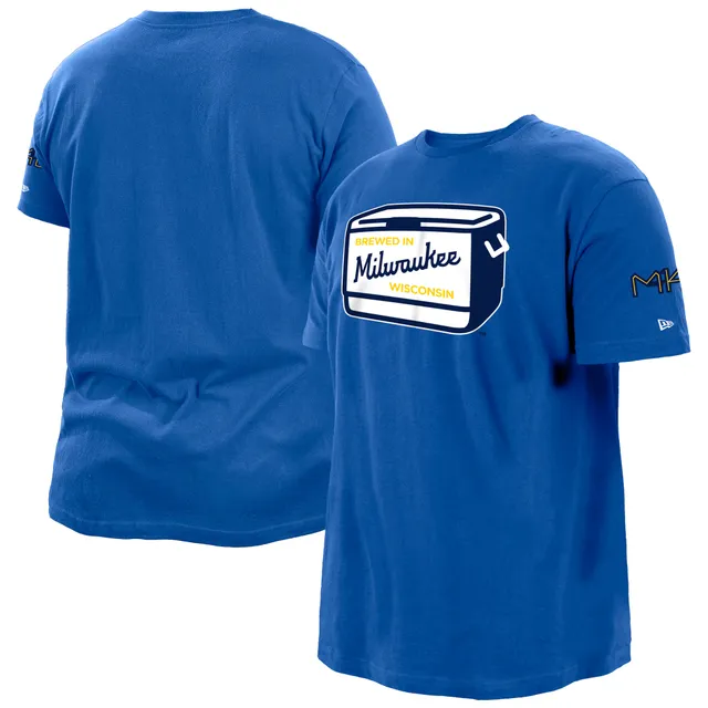 Men's New Era Navy Milwaukee Brewers Long Sleeve T-Shirt