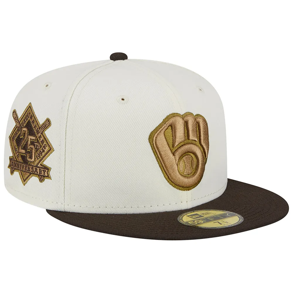Lids Milwaukee Brewers New Era 25th Team Anniversary 59FIFTY Fitted Hat -  White/Brown