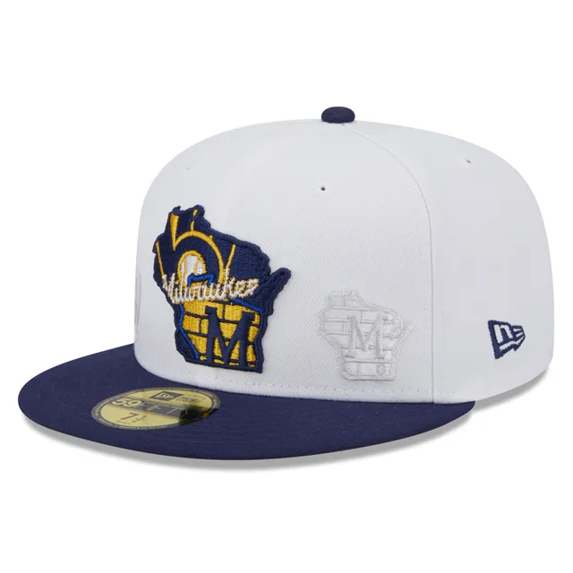 Men's New Era Navy Milwaukee Brewers Home Authentic Collection On-Field  59FIFTY Fitted Hat