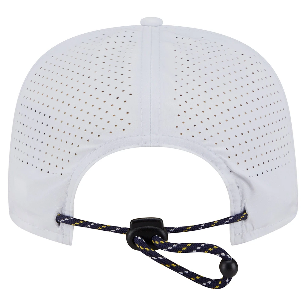 Casquette de golf perforée blanche New Era pour homme, modèle snapback, Milwaukee Brewers