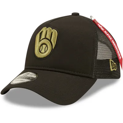 47 Men's Milwaukee Brewers Navy Burgess Trucker Hat