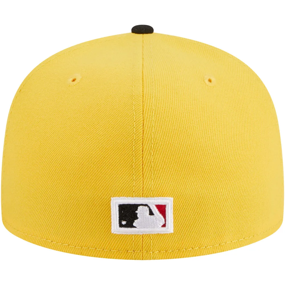 Casquette ajustée 59FIFTY Grilled Brewers des Milwaukee New Era pour homme, jaune/noir