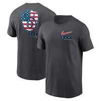 T-shirt Nike Milwaukee Brewers Americana anthracite pour homme