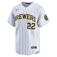 Men's Nike Christian Yelich White Milwaukee Brewers Alternate Limited Jersey