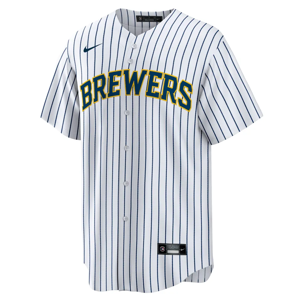 Maillot de joueur alternatif réplique blanc Nike Christian Yelich des Milwaukee Brewers pour homme