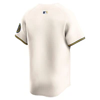 Maillot Nike crème à domicile limité Milwaukee Brewers pour homme