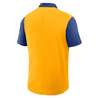 Polo Nike Performance Victory couleur or/bleu marine pour homme, collection Cooperstown des Milwaukee Brewers