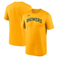 T-shirt Nike doré Milwaukee Brewers New Legend Wordmark pour homme