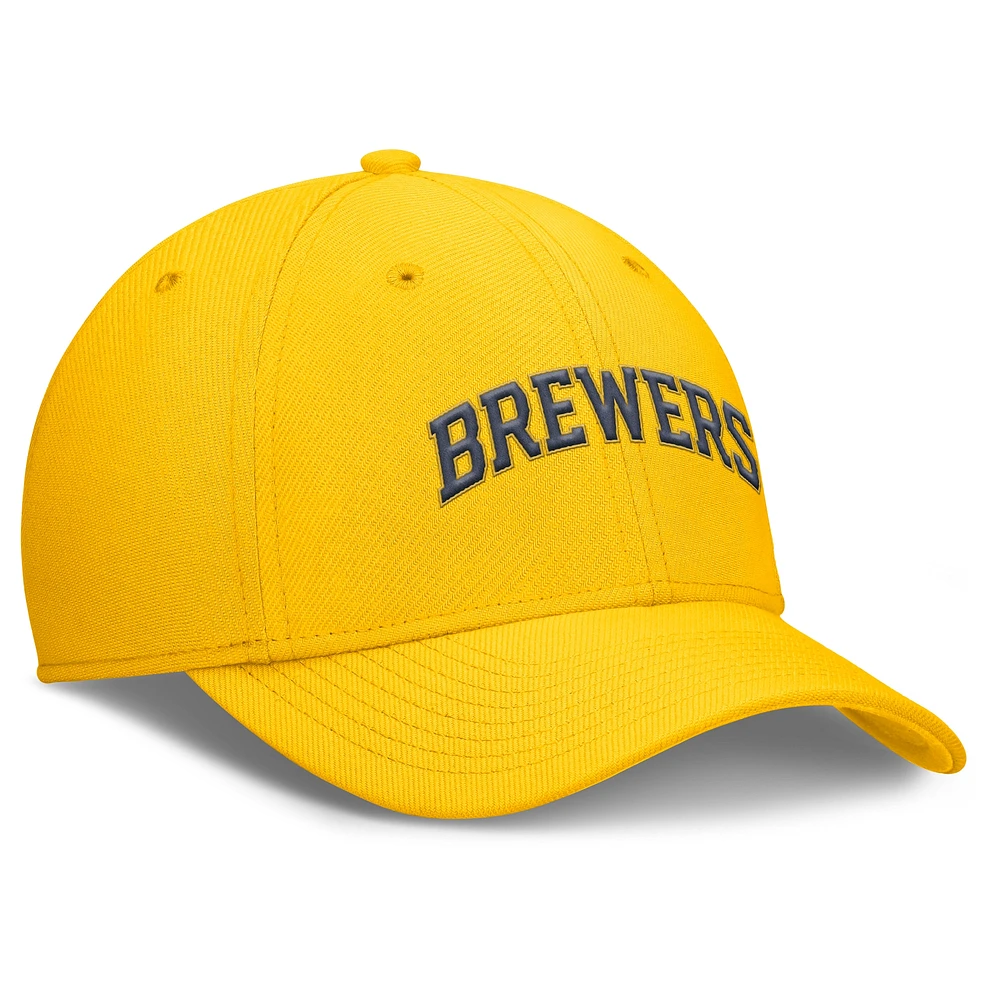 Men's Nike Gold Milwaukee Brewers Rise Performance Flex Hat