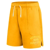 Short de jeu balle pour homme Nike Milwaukee Brewers Statement or