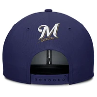 Men's Nike Gray/Navy Milwaukee Brewers Pro Performance Snapback Hat