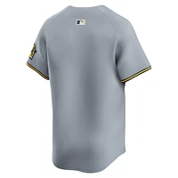 Men's Nike Gray Milwaukee Brewers Road Limited Jersey
