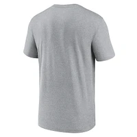 T-shirt Nike Tricode Legend Performance gris chiné pour homme des Milwaukee Brewers