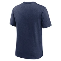 T-shirt Performance à trois mélanges pour homme Nike Heather Navy Milwaukee Brewers Authentic Collection Early Work