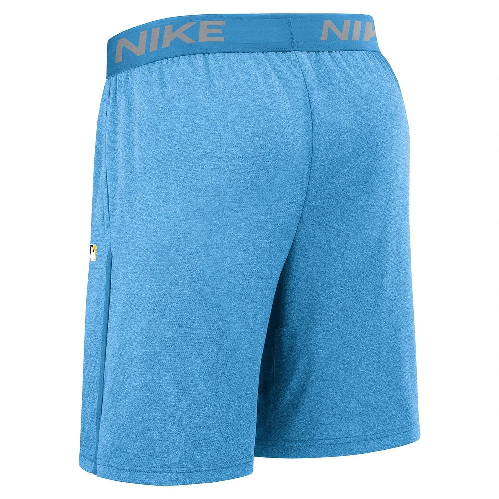 Men's Nike  Light Blue Milwaukee Brewers Authentic Collection City Connect Performance Knit Shorts