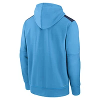 Men's Nike  Light Blue Milwaukee Brewers Authentic Collection City Connect Therma Pullover Hoodie