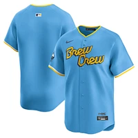 Maillot Nike City Connect Limited bleu clair des Milwaukee Brewers pour homme