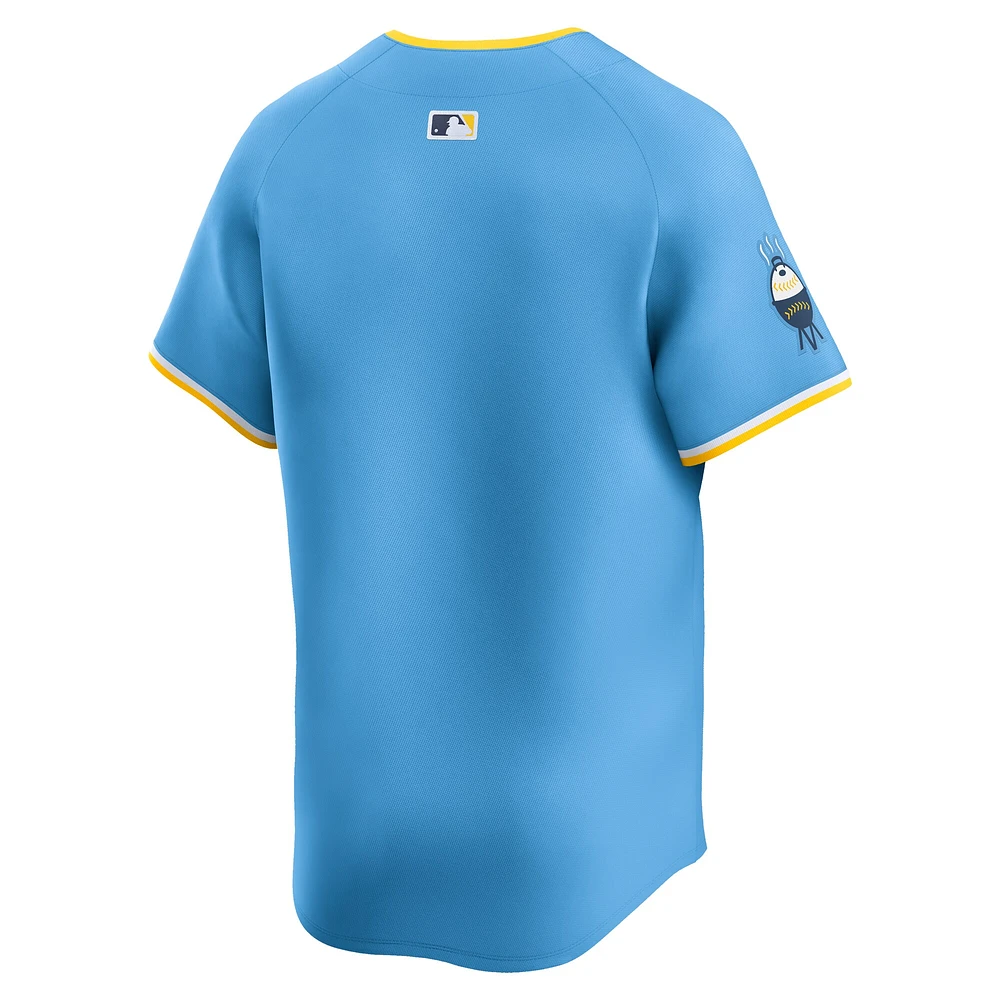 Maillot Nike City Connect Limited bleu clair des Milwaukee Brewers pour homme