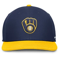 Men's Nike Navy/Gold Milwaukee Brewers Pro Performance Snapback Hat