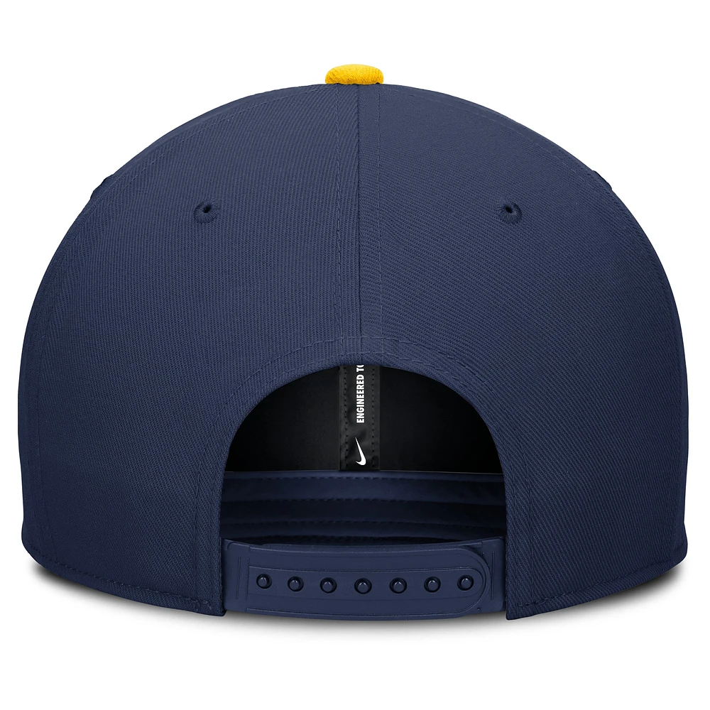 Men's Nike Navy/Gold Milwaukee Brewers Pro Performance Snapback Hat
