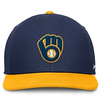 Men's Nike Navy/Gold Milwaukee Brewers Pro Performance Snapback Hat
