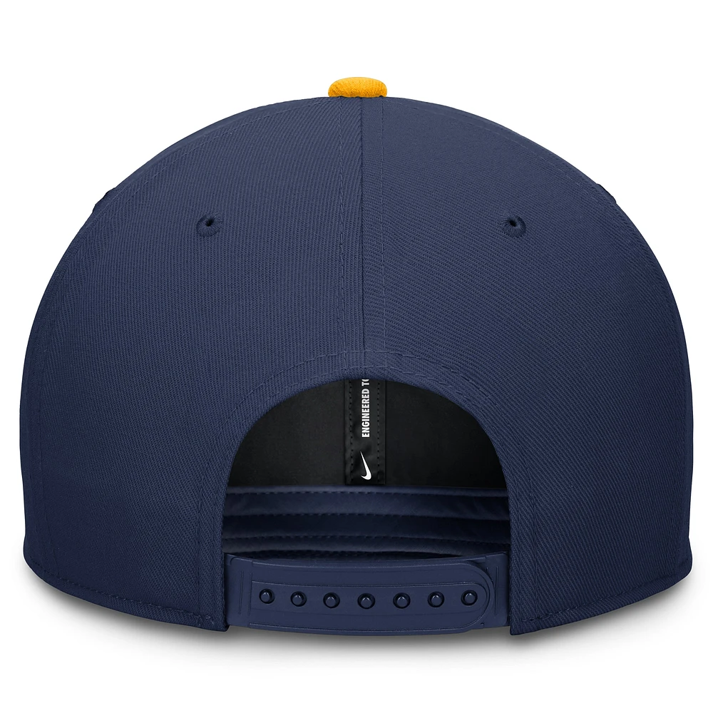 Men's Nike Navy/Gold Milwaukee Brewers Pro Performance Snapback Hat