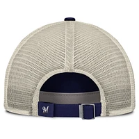 Men's Nike Navy/Natural Milwaukee Brewers Cooperstown Collection Club Trucker Adjustable Hat