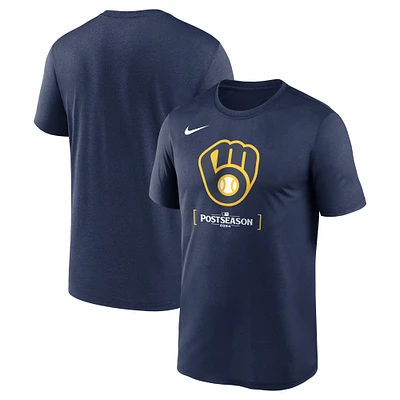 T-shirt Nike bleu marine pour homme Milwaukee Brewers 2024 MLB Authentic Collection Legend