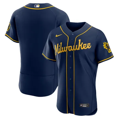 Men's Majestic White Milwaukee Brewers Team Official Jersey