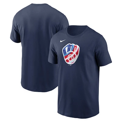 T-shirt Nike Americana bleu marine des Milwaukee Brewers pour homme