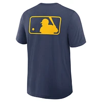 Men's Nike Navy Milwaukee Brewers Authentic Collection Early Work Tri-Blend Performance T-Shirt
