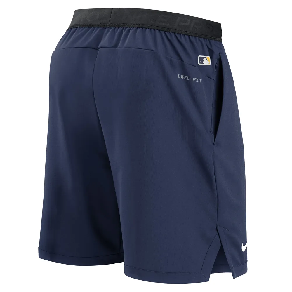 Short Nike Milwaukee Brewers Authentic Collection Flex Vent Max Performance pour homme - Bleu marine