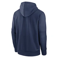 Men's Nike Navy Milwaukee Brewers Authentic Collection Practice Performance Pullover Hoodie