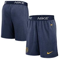 Men's Nike Navy Milwaukee Brewers Authentic Collection Practice Performance Shorts